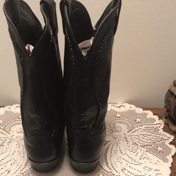 Dan Posts Men Cowboy Boots Sz 10D Black - Picture 5 of 11